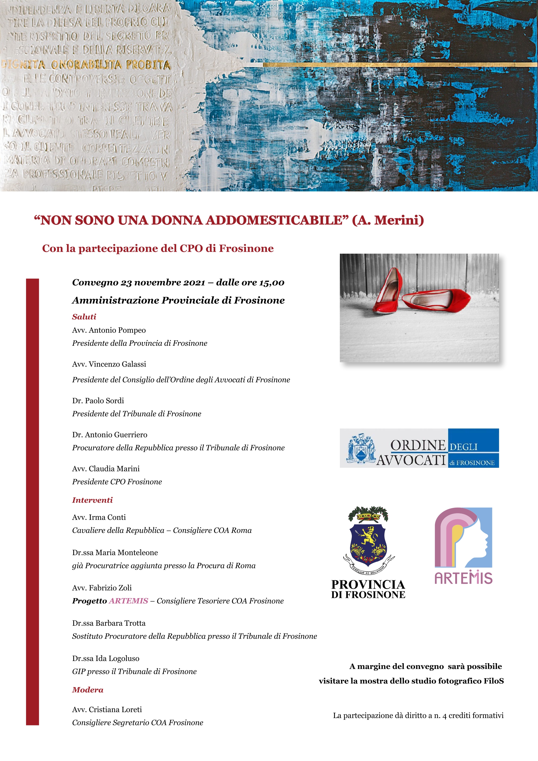 Non Sono Una Donna Addomesticabile "Non sono una donna addomesticabile" - 23 Novembre 2021 ore 15:00